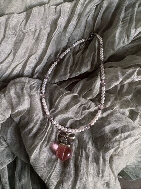 “Peachy Keen” Necklace and Earrings #1